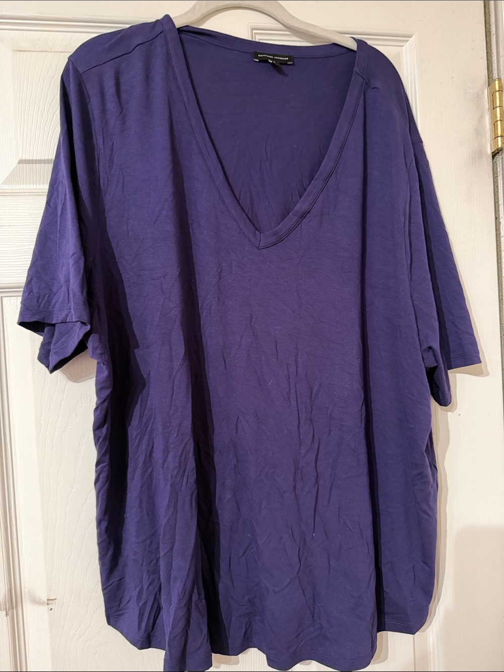 Universal Standard Deep Purple V-Neck Short Sleeve Tee